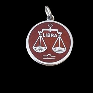 Vintage Libra Charm Sterling Silver